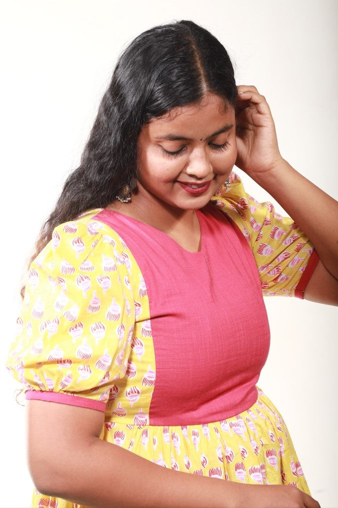 Sunrise Delight Indian Peplum Top