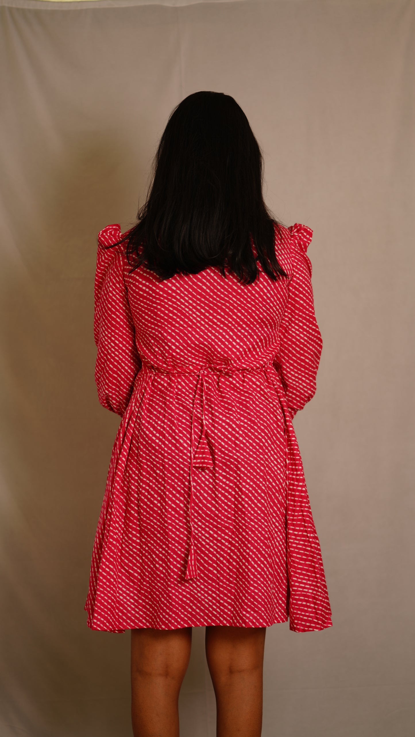 Rosy delight puff dress