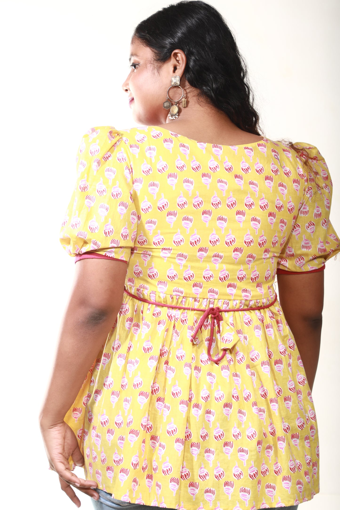 Sunrise Delight Indian Peplum Top