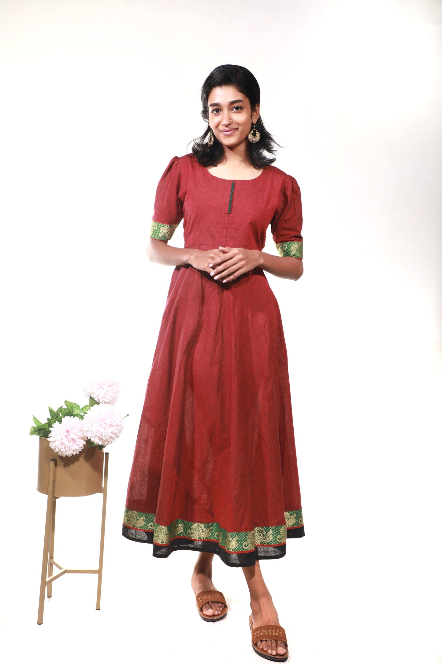 Royal Maroon Elegance Dress