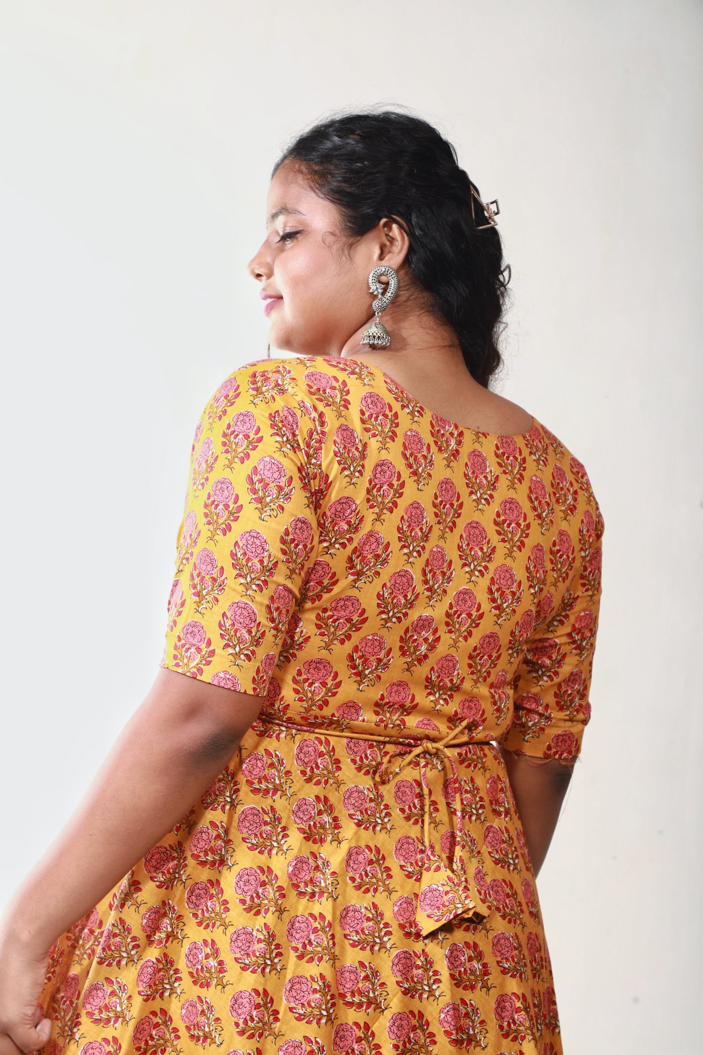 Sunflower Serenity Floral Maxi Dress