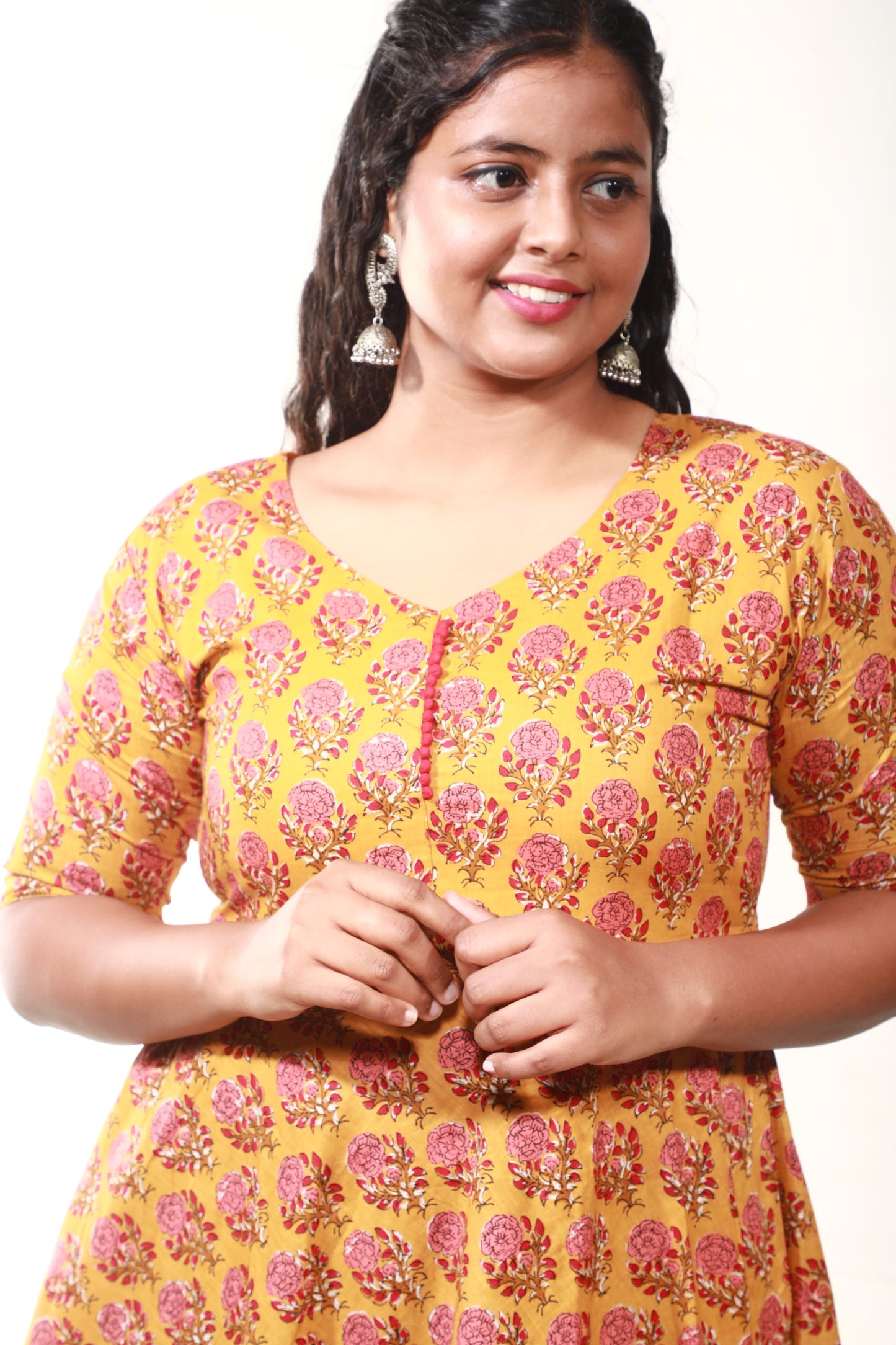 Sunflower Serenity Floral Maxi Dress