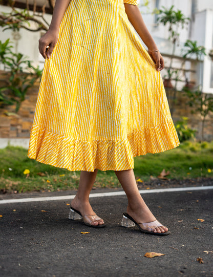 Yellow striped dress