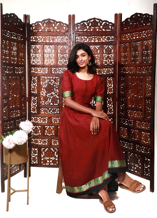 Royal Maroon Elegance Dress